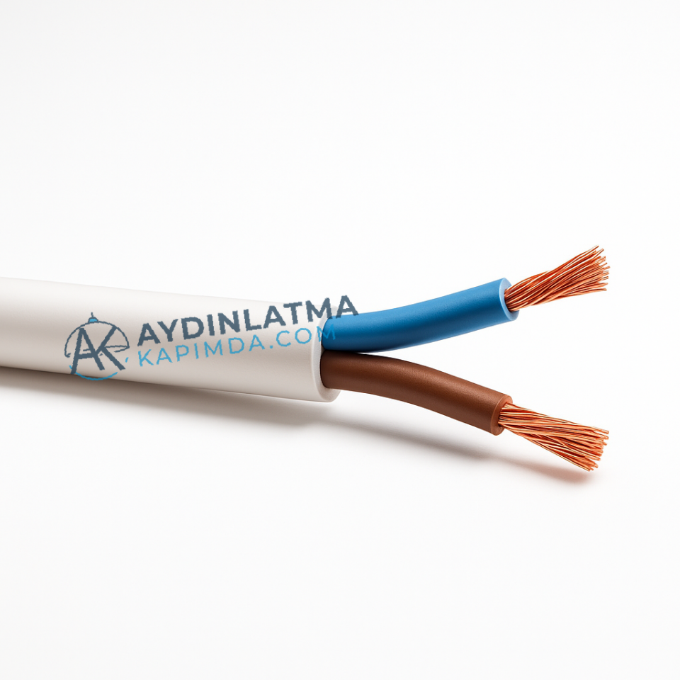 Öznur Kablo - 2x1 mm Beyaz TTR - NYMHY 100 Metre