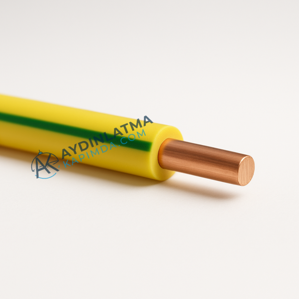 Öznur Kablo - 4 mm NYA Sarı-Yeşil 100 Metre