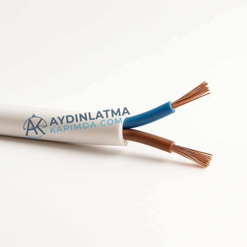 Öznur Kablo - 2x1,5 mm Beyaz TTR - NYMHY 100 Metre