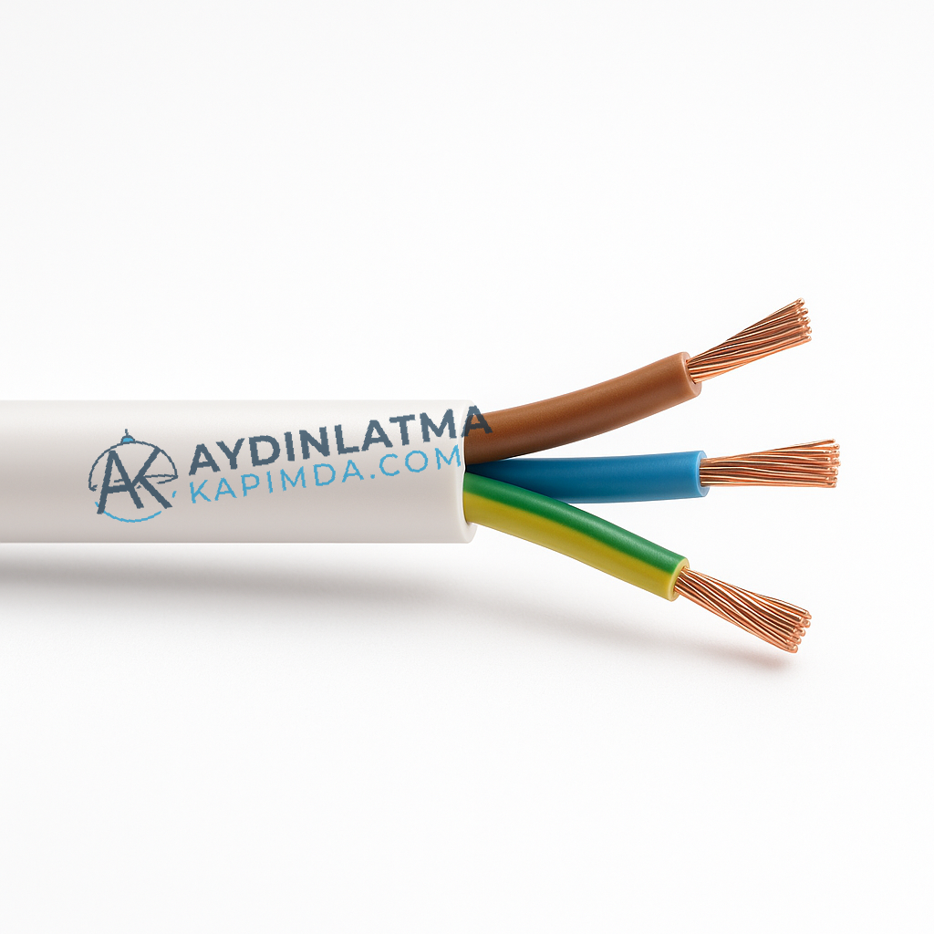 Öznur Kablo - 3x1,5 mm TTR Beyaz-NYMHY 100 Metre