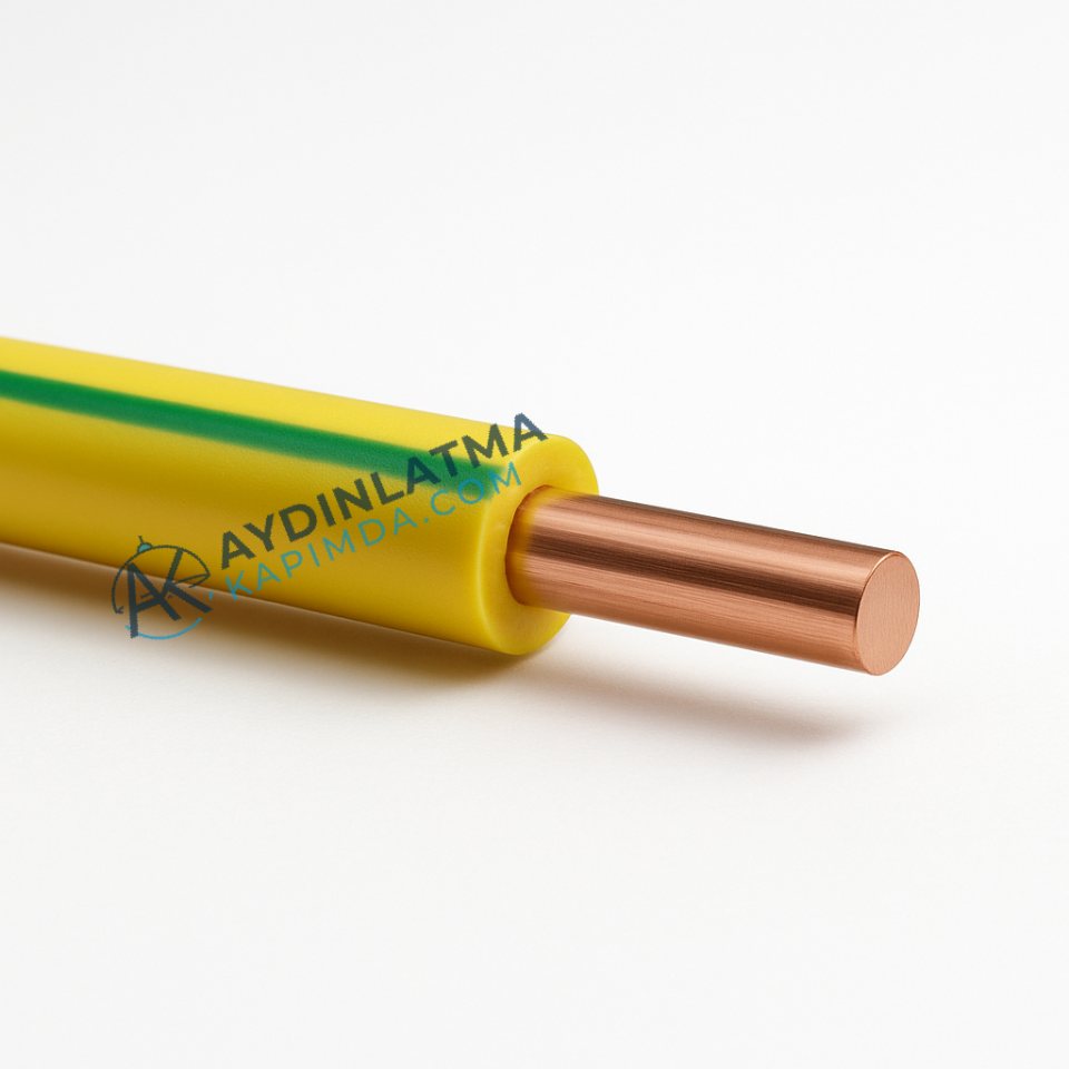 Öznur Kablo - 6 mm NYA Sarı Yeşil 100 Metre