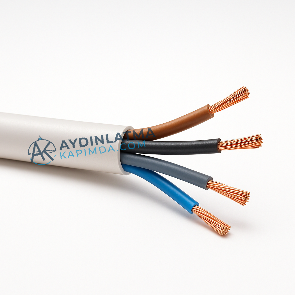 Öznur Kablo - 4x1,5 mm Beyaz TTR-NYMHY 100 Metre