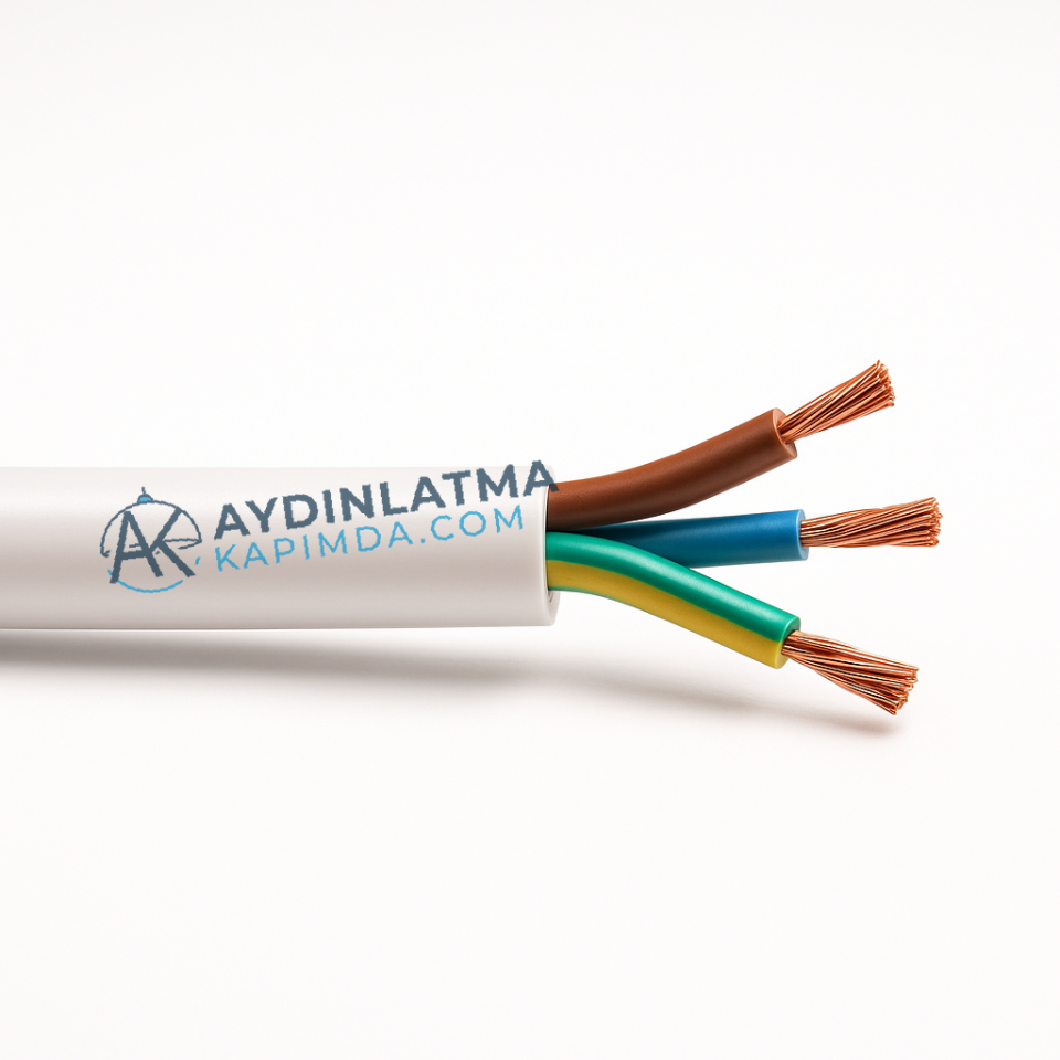 Öznur Kablo - 3x2,5 mm TTR Beyaz - NYMHY 100 Metre