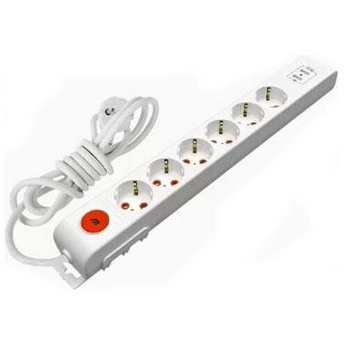 Mutlusan RI-TECH Altılı USB+Type-C Anahtarlı Topraklı Grup Priz (Çocuk Korumalı) (2 MT) 001 175 650102 0200