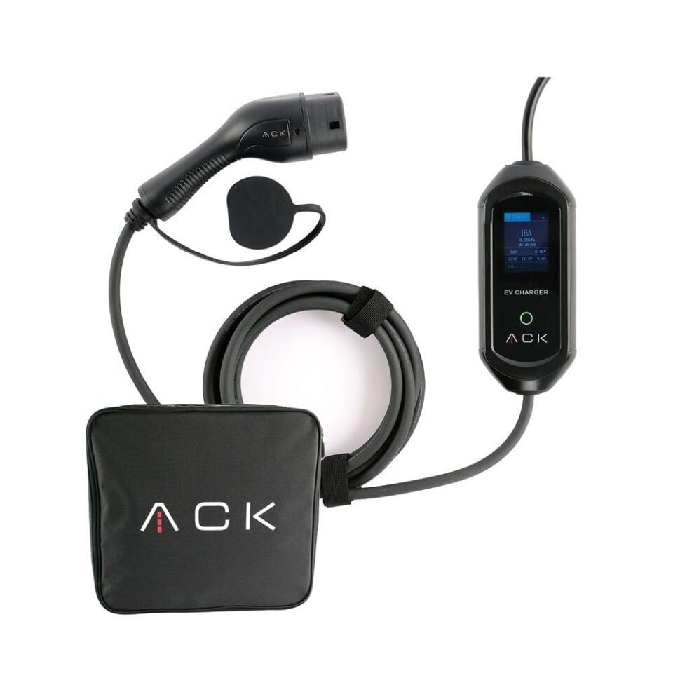 ACK AE01-02021 Taşınabilir Elektrikli Araç Şarj Cihazı 16A 3,5 kW