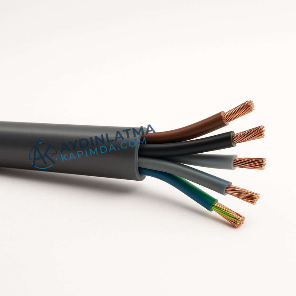 Öznur Kablo - 5X1,5 N2XH Halogen Free Kablo 100 Metre