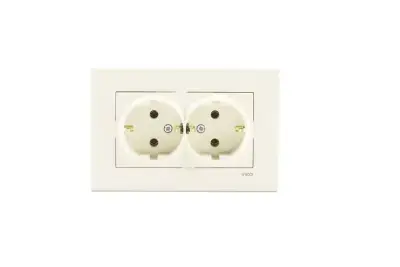 Viko Karre Krem İkili Topraklı Priz 90960156