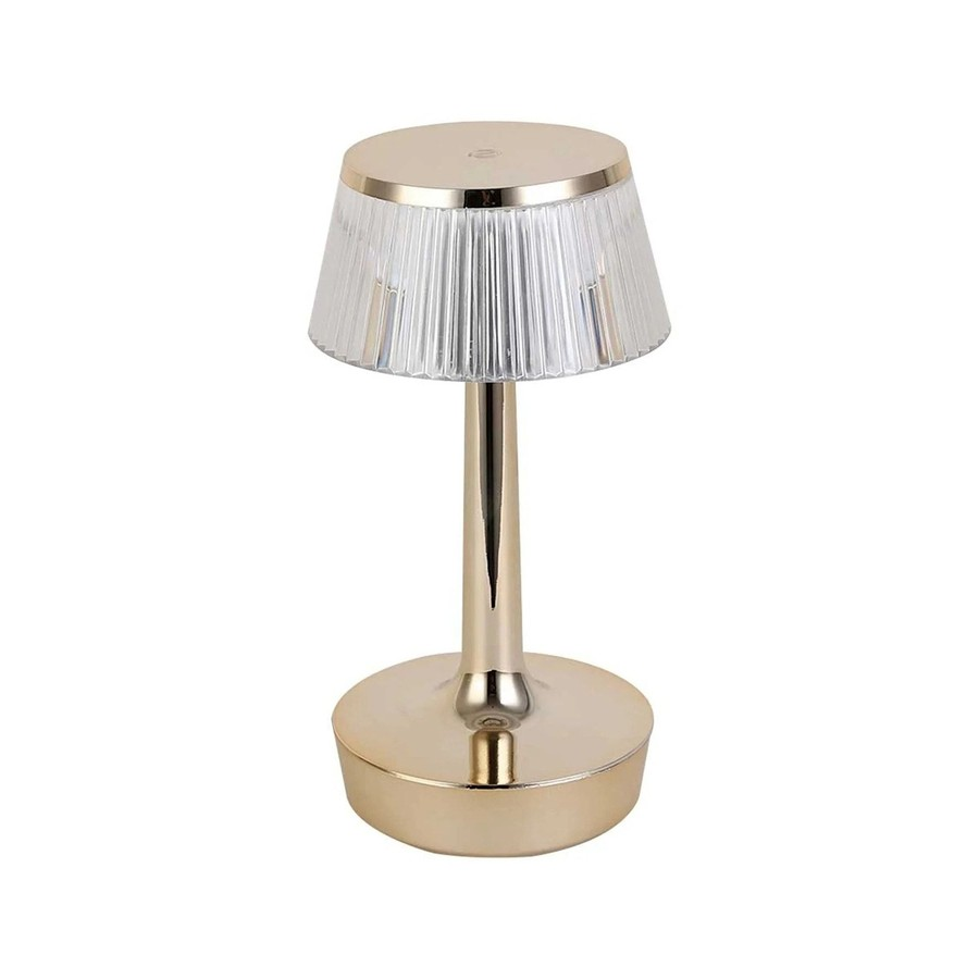 NOAS YL86-1235 Santorini Bronz Renk Şarj Edilebilir LED Dokunmatik Masa Lambası Şarjlı