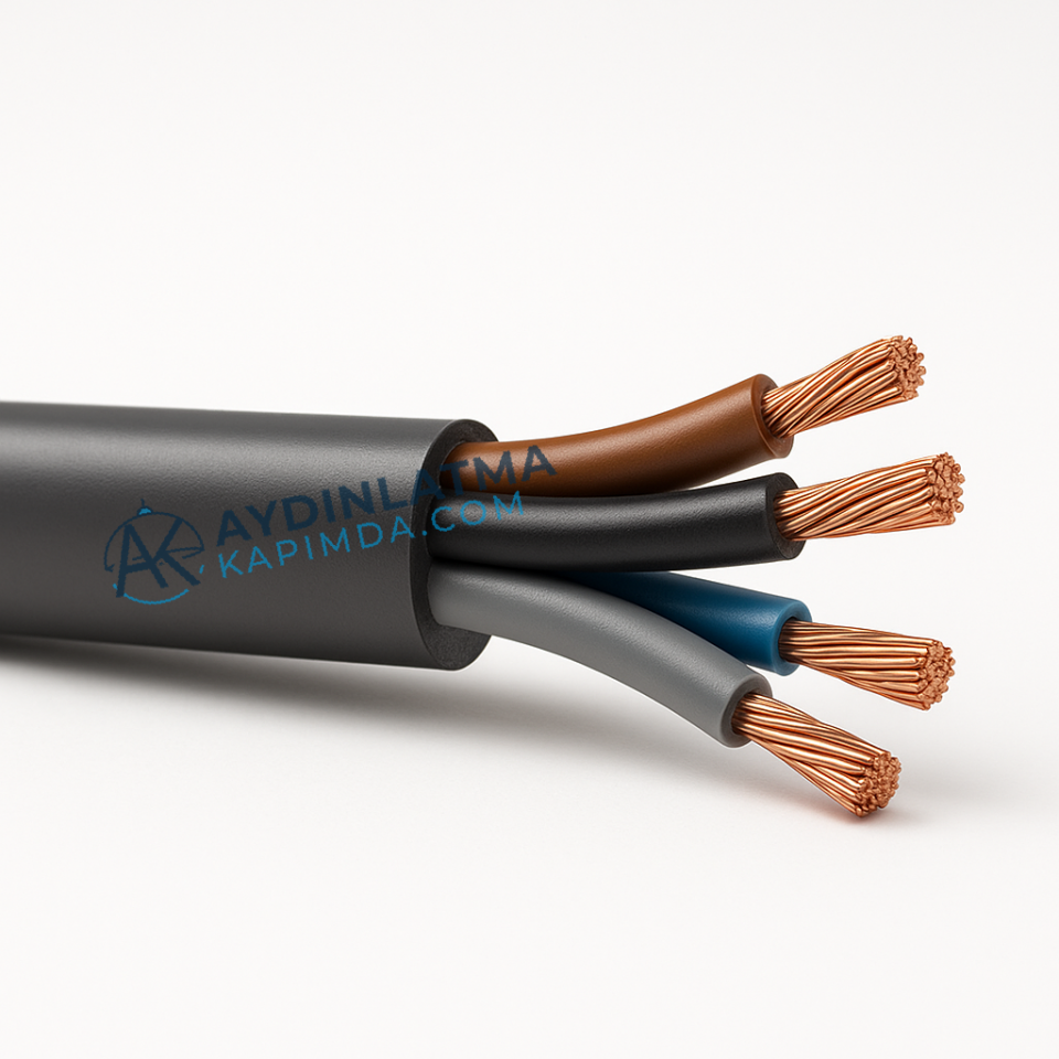 Öznur Kablo - 4x6 N2XH Halogen Free Kablo 100 Metre